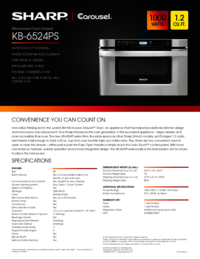 To view the document Sharp KB6524PSY Specifications Sheet
