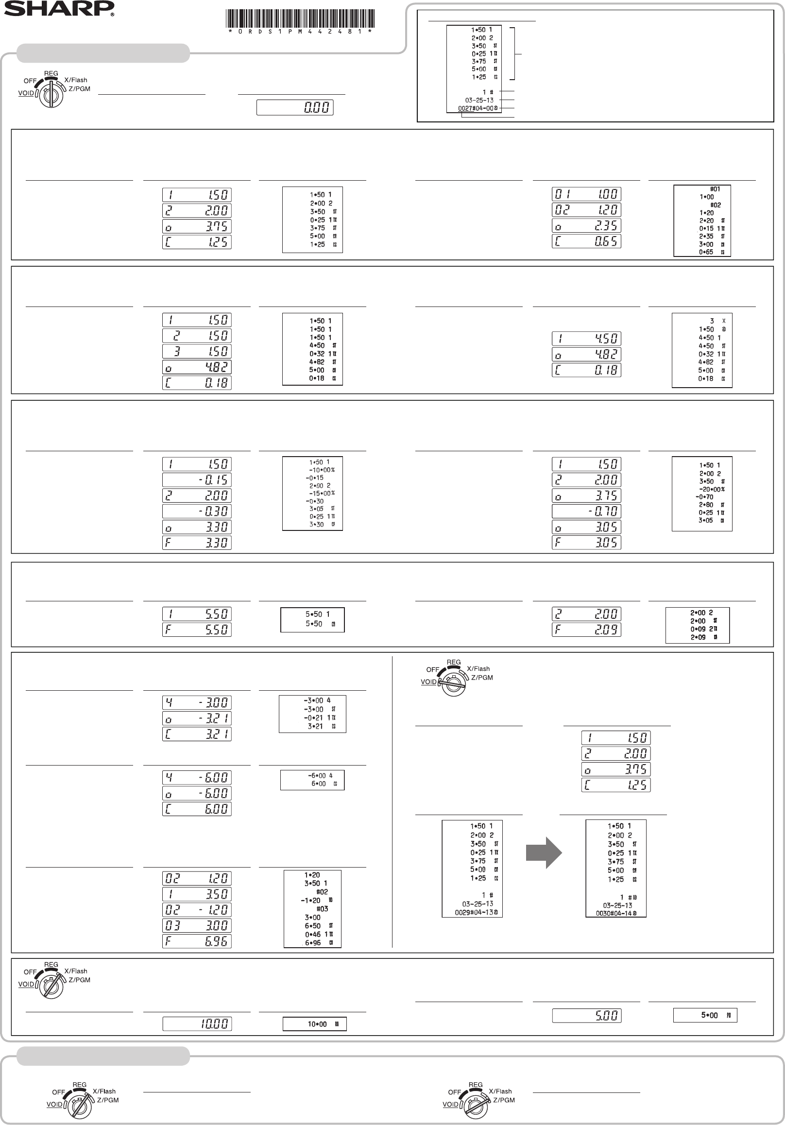 Sharp XE-A107 Quick Start Guide download pdf