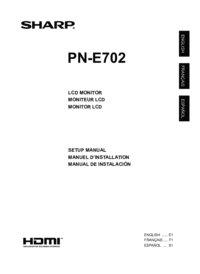 To view the document Sharp PN-E702 Installation Manual