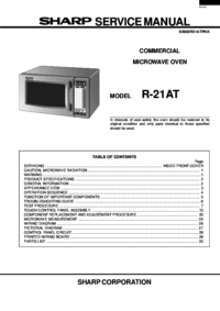 To view the document Sharp R-21AT Service Manual