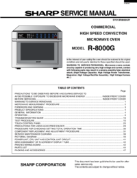 To view the document Sharp R-8000G Service Manual