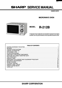 To view the document Sharp R-212 Service Manual