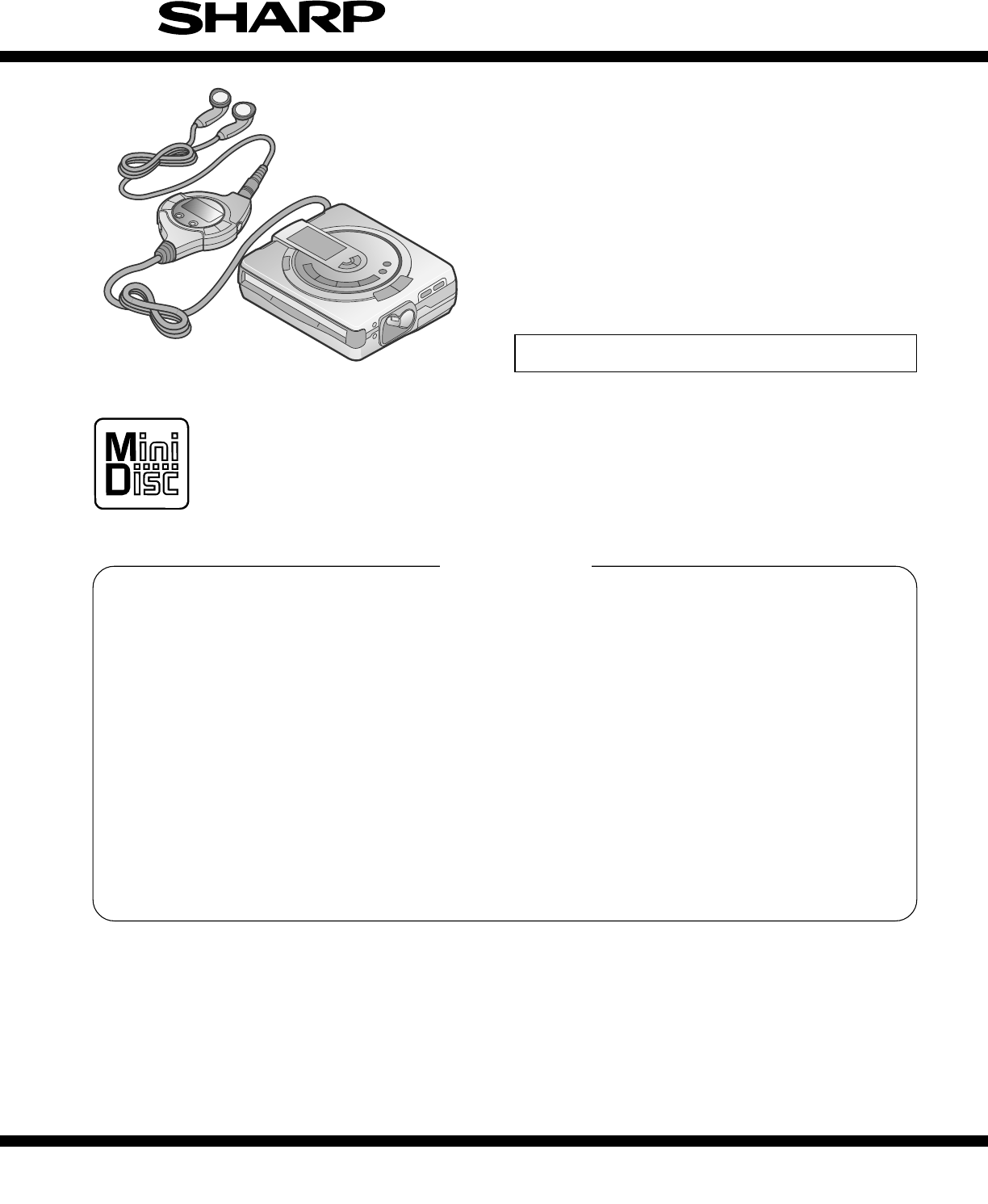 Service Record Sharp Sharp MS702 - MiniDisc Recorder Service Manual download pdf