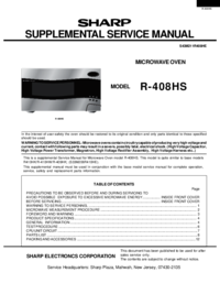 To view the document Sharp R-410HK Service Manual