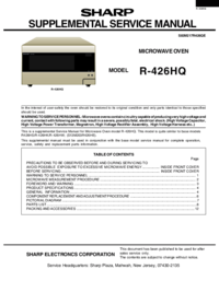 To view the document Sharp R-410F Service Manual
