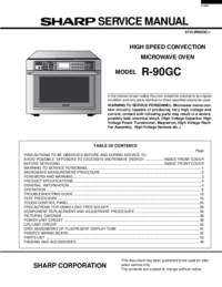 To view the document Sharp R-90GC Service Manual