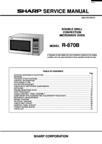 To view the document Sharp R-870B Service Manual
